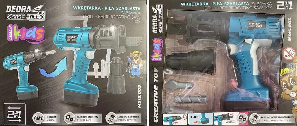 Dedra Zabawka Žaislinis atsuktuvas-slankiojamas pjūklas