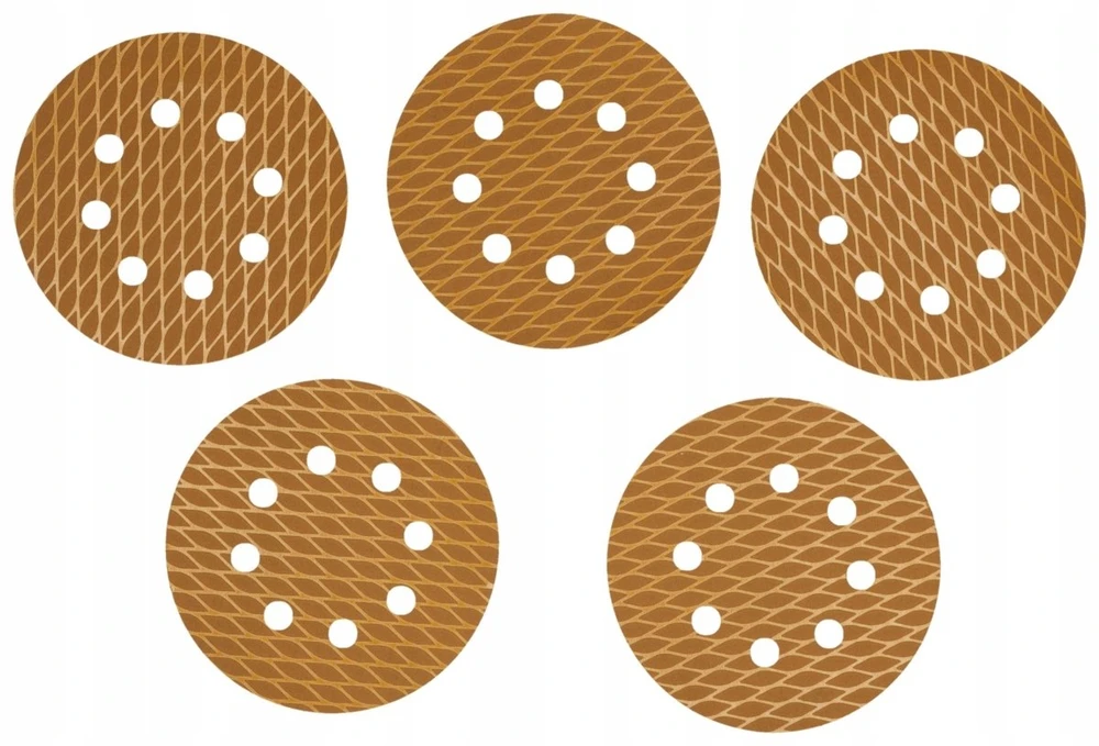 Dedra Tarczki Šlifavimo diskai be užsikimšimo, 125 mm, #150, su lipnia juosta, 5 vnt. rinkinys