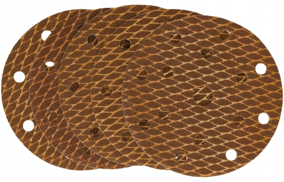 Dedra Tarczki Šlifavimo diskai be užsikimšimo, 150 mm, #320, su lipnia juosta, 5 vnt. rinkinys