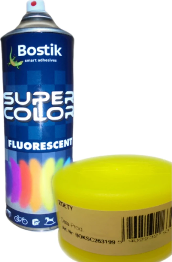 Dedra Priedai daugiafunkciniams įrankiams Purškiami dažai Fluorescencinis lakas SUPER COLOR Geltonas 400ML