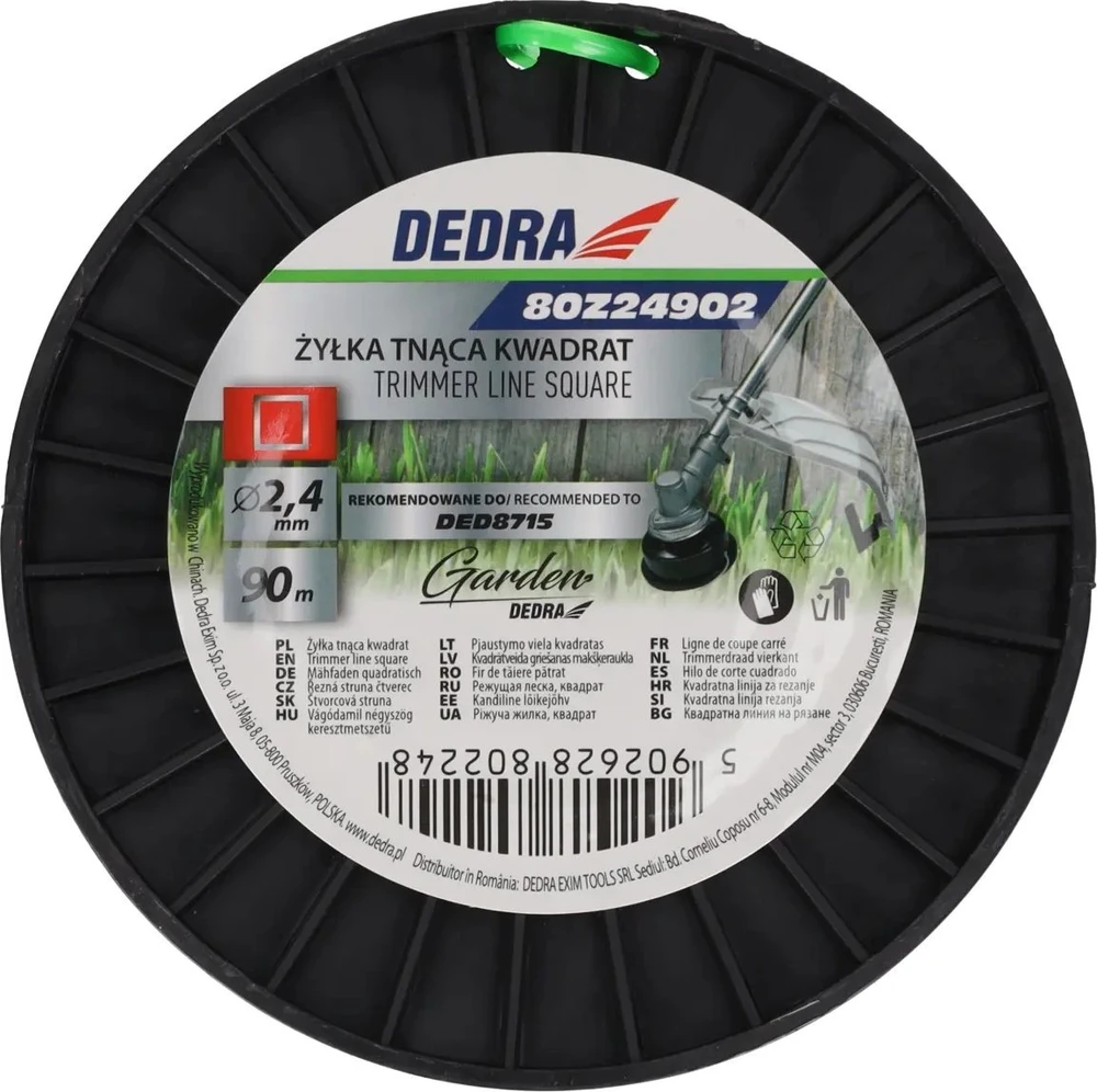 Dedra Valas Kvadratinė pjovimo linija 2,4 mm x 90 m, ritė