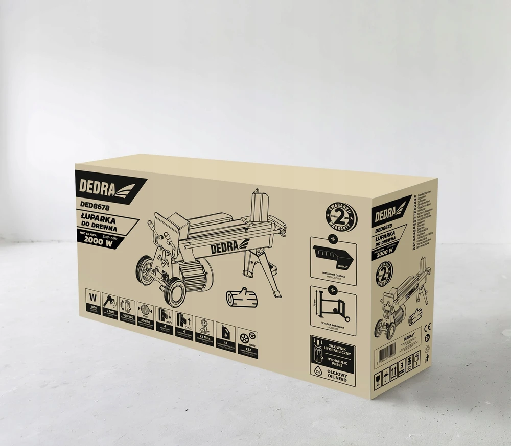 Dedra 2000W 7T malkų skaldyklė