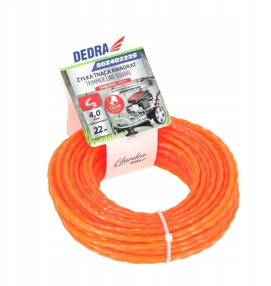 Dedra Valas Kvadratinė susukta pjovimo linija 4,0 mm x 22 m