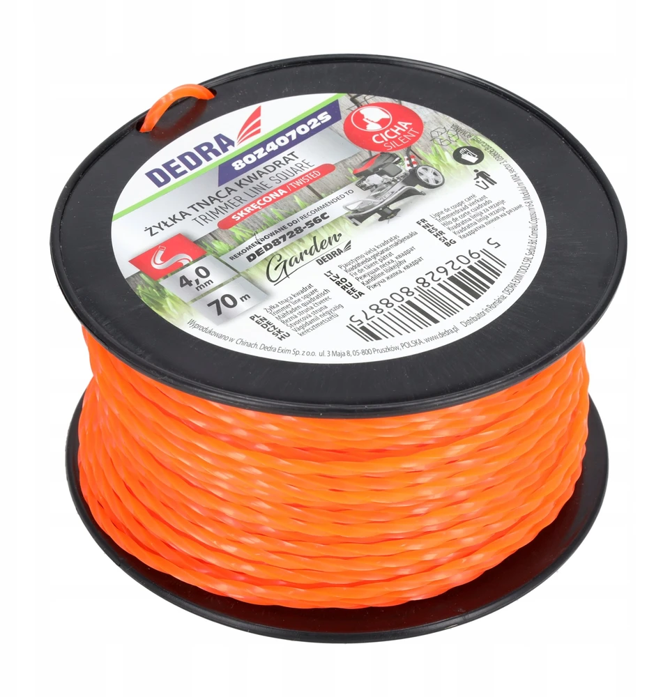 Dedra Valas Kvadratinė susukta pjovimo valas 4.0 mm x 70 m, ritė