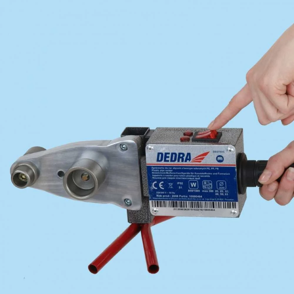 DEDRA PLASTIKINIŲ VAMZDŽIŲ SANDARINIMO MAŠINA 800W / 1500W DED7515