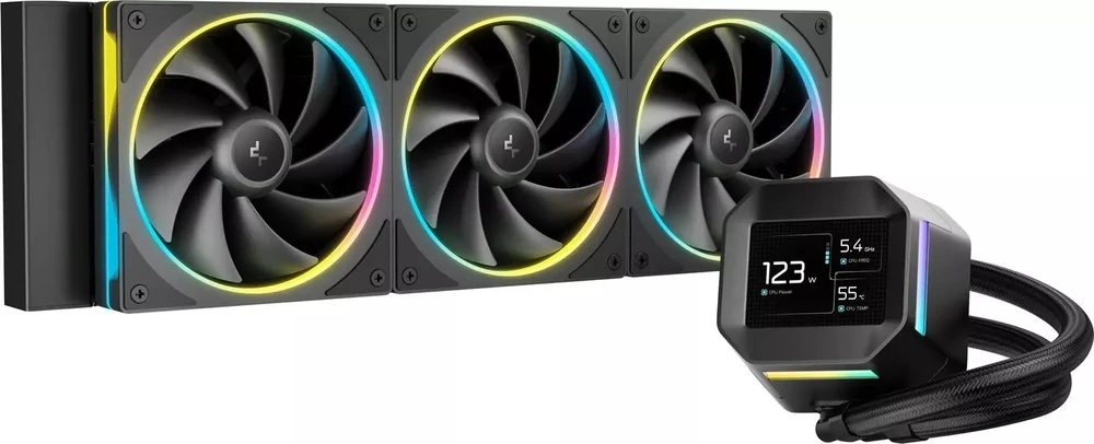 Deepcool LM360 skysto aušinimo sistema su LCD ekranu