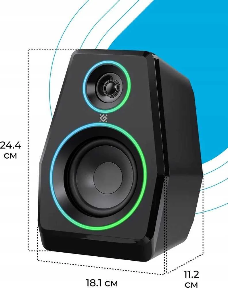 Kompiuterio kolonėlės Defender Solar 10 garsiakalbiai, 2.0, 10W, juodi, Bluetooth 5.3/AUX