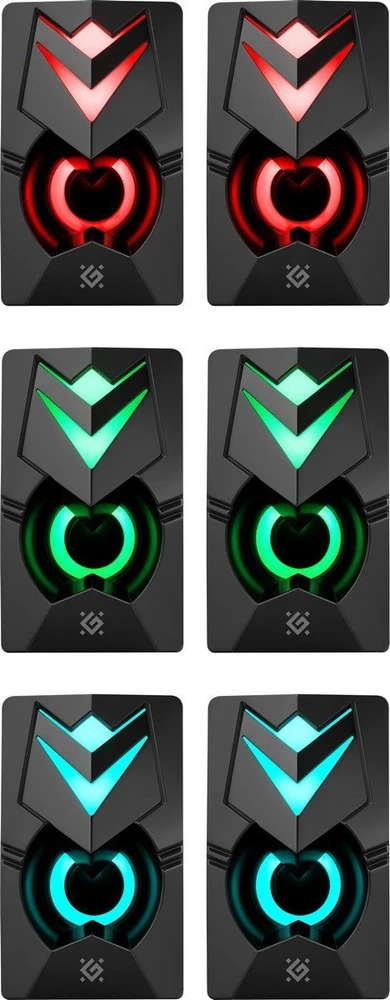 Kompiuterio kolonėlės PC Speakers 2.0 DEFENDER J4 2.0 6W LED USB juodas