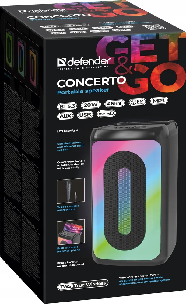 Nešiojama kolonėlė Defender CONCERTO