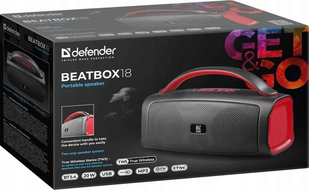 Defender Beatbox 18 Bluetooth garsiakalbis 20 W