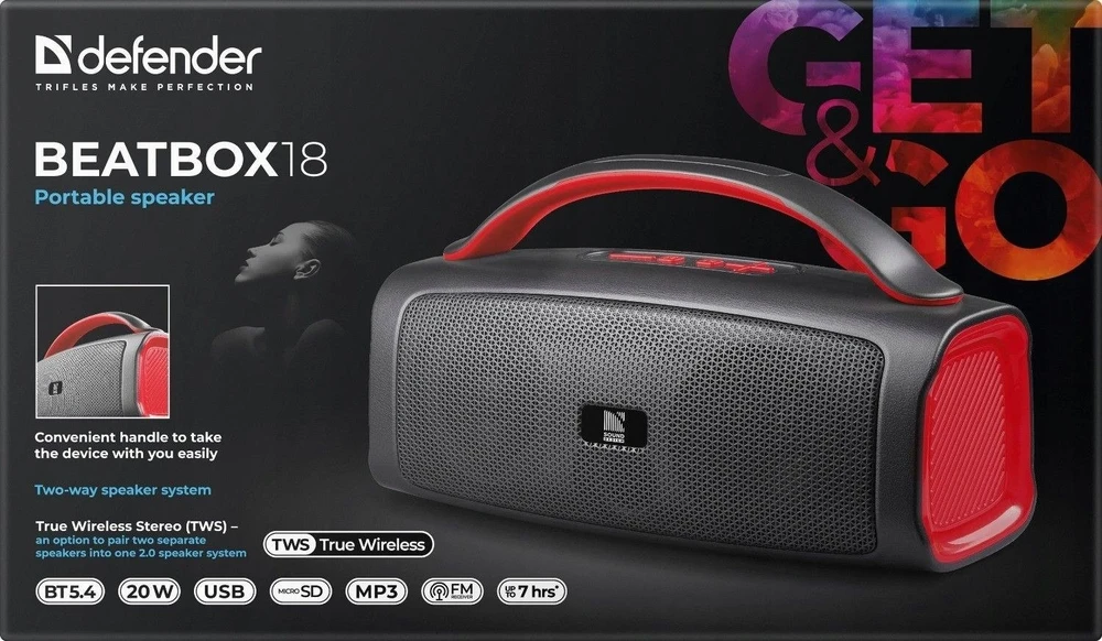 Defender Beatbox 18 Bluetooth garsiakalbis 20 W