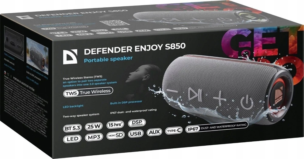 Kompiuterio kolonėlės Defender Nešiojama kolonėlė Enjoy S850 (65851)