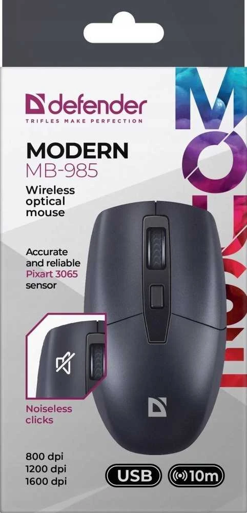 Pelė Defender Modern MB-985 juoda
