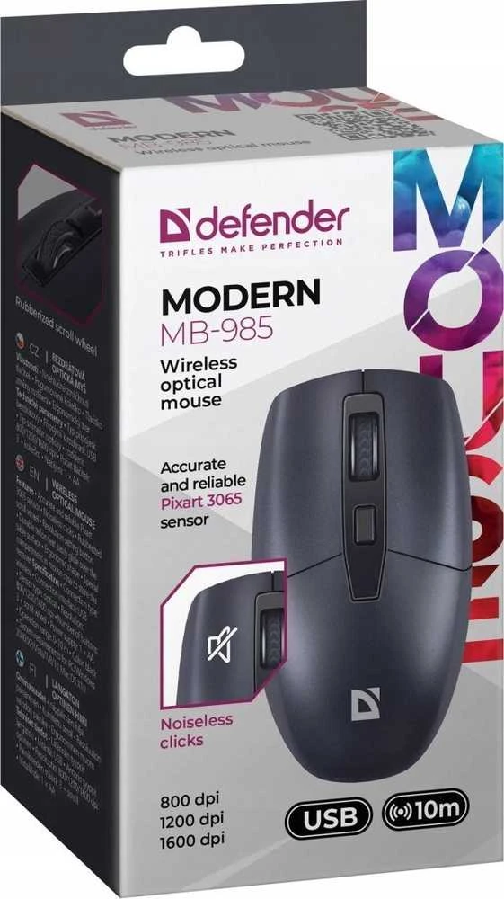 Pelė Defender Modern MB-985 juoda