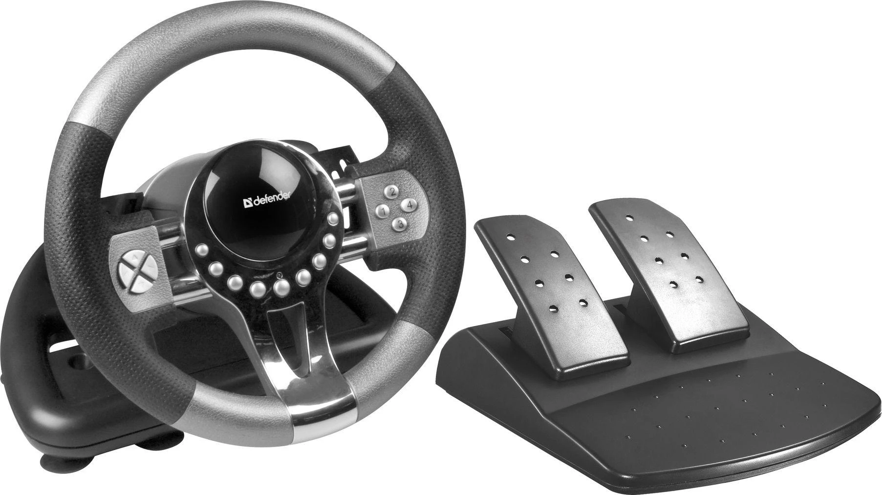 DEFENDER žaidimų ratas FORSAGE GTR USB 12 mygtukų pavarų dėžė