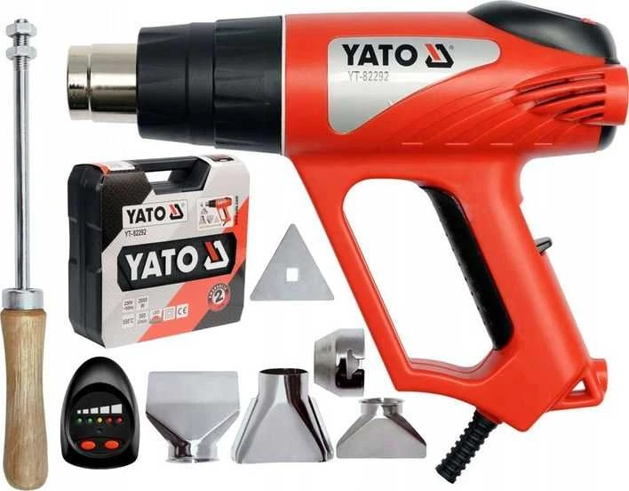 YATO techninis fenas 70~550°C 2000W LED Z AKSESORIAMI 82292