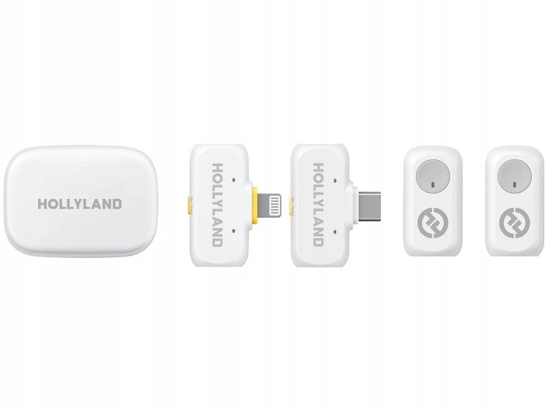 Hollyland LARK A1 Combo Ivory Baltas, su USB-C RX + Lightning RX + įkrovimo dėklu