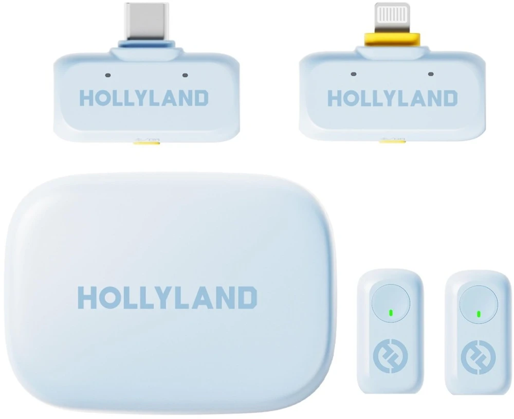 Mikrofonas Hollyland Lark A1 Combo mėlyna