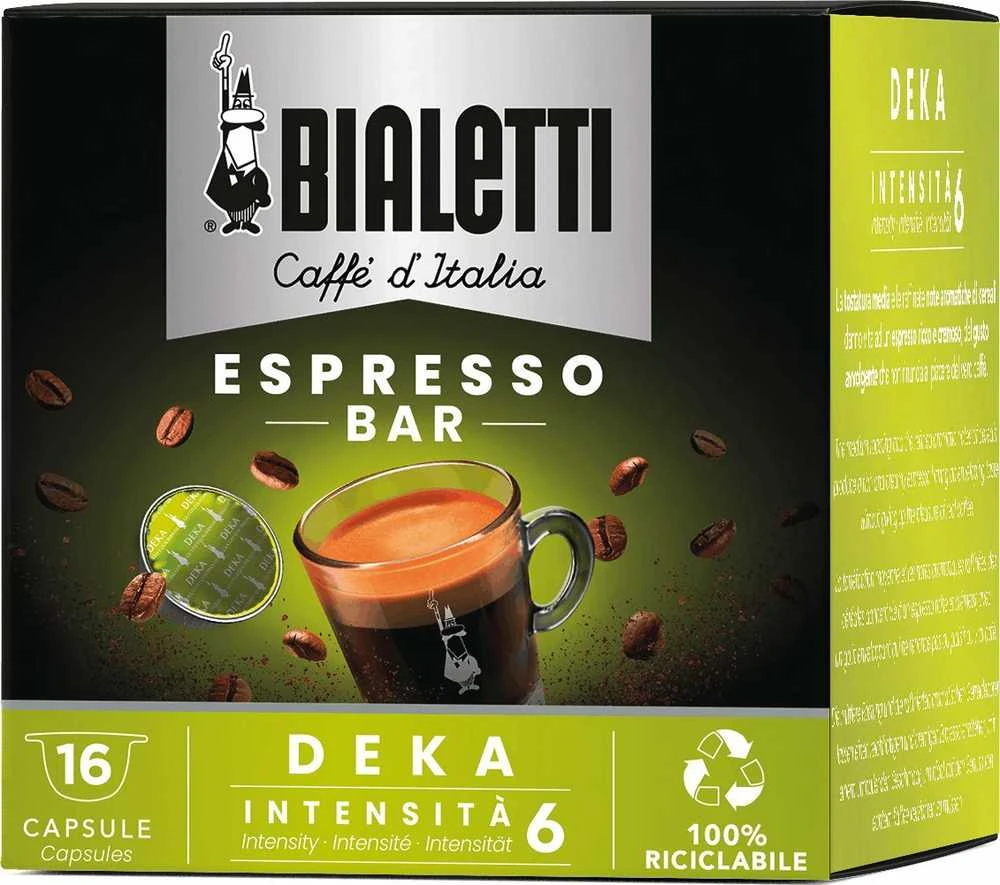 Deka Kava be kofeino - kapsulės BIALETTI CAFF D'ITALIA - 16 kapsulių