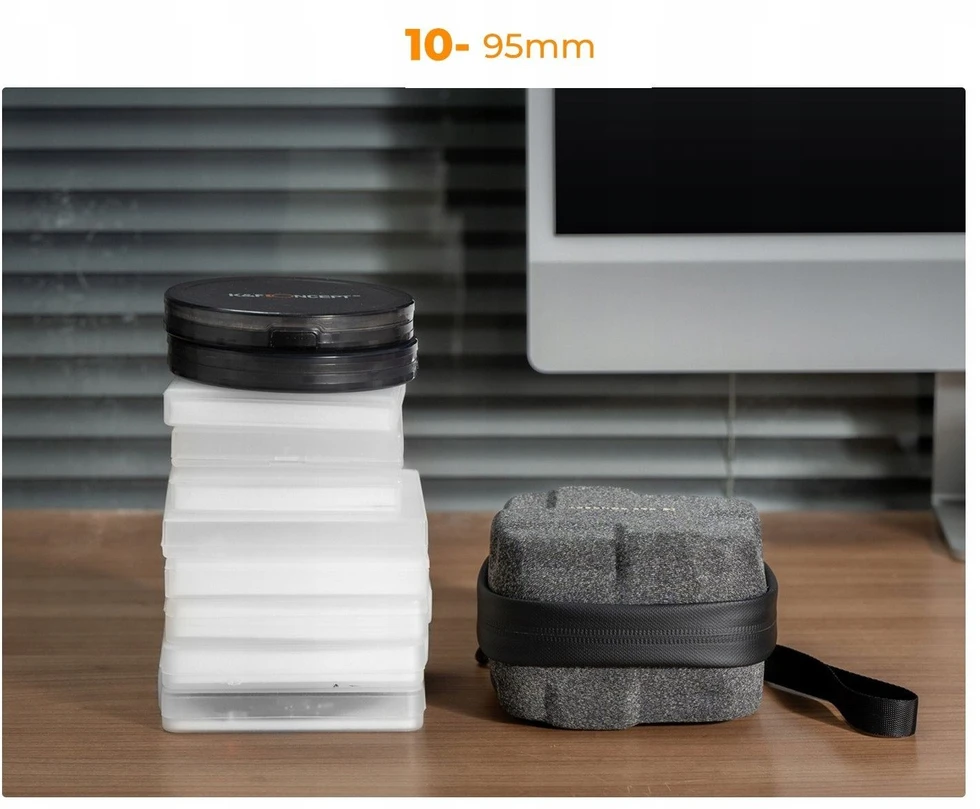 Dėklas su filtrais K&F Concept Hard Shell Filter Case - 95 mm