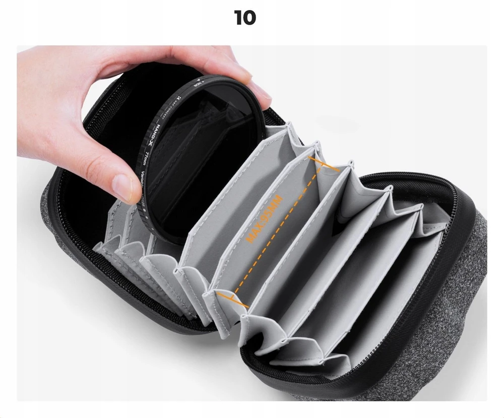 Dėklas su filtrais K&F Concept Hard Shell Filter Case - 95 mm