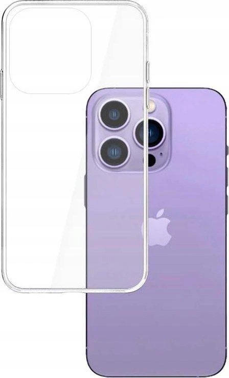 Apple iPhone 14 Pro Max silikoninis dėklas 3mk Skinny series - skaidrus