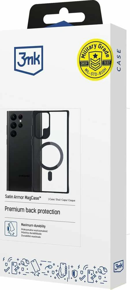 Dėklas 3mk Satin Armor MagCase, skirtas Samsung Galaxy A35 5G – skaidrus
