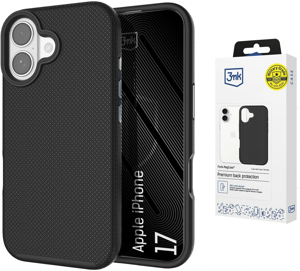 Dėklas 3Mk apsauga 3mk Fortis MagCase iPhone 17 - juodas