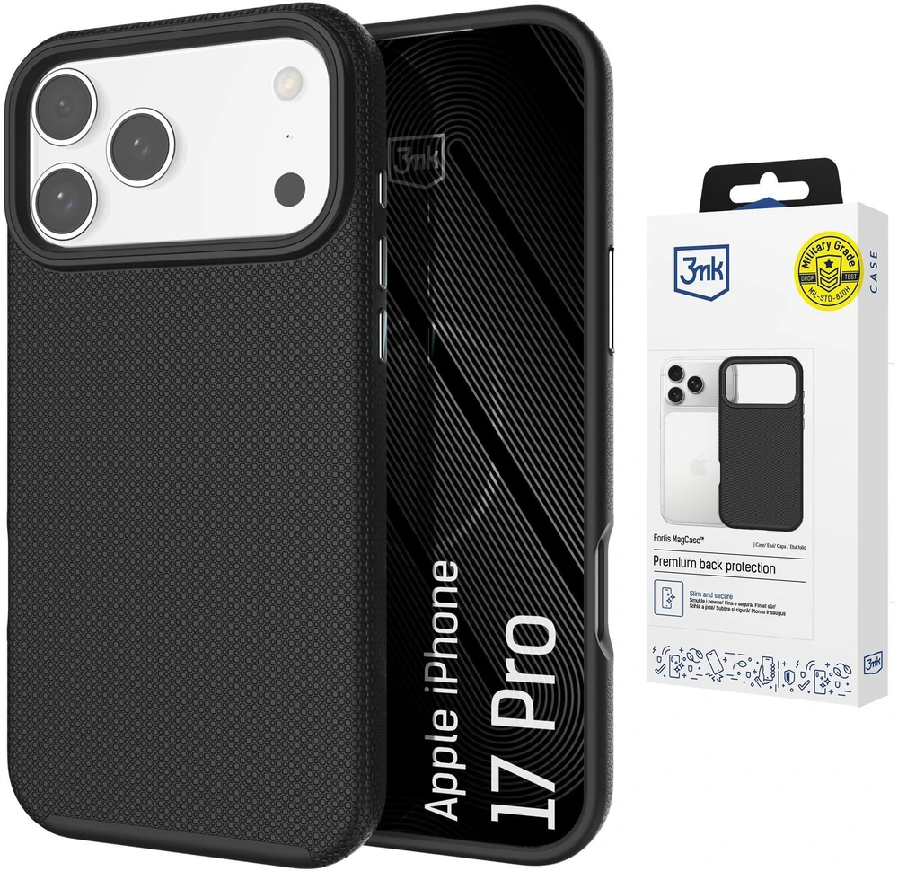 Dėklas 3Mk apsauga 3mk Fortis MagCase iPhone 17 Pro - Juodas