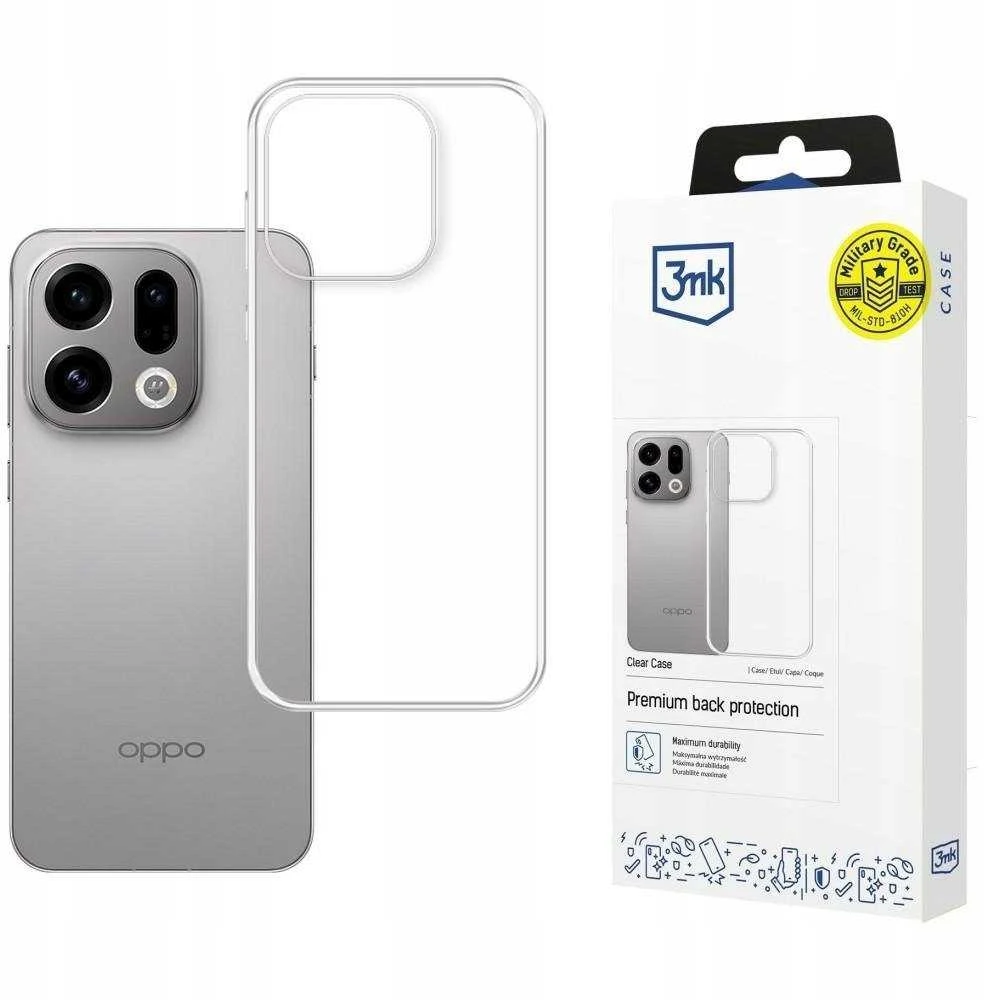 3Mk apsauginis 3mk skaidrus dėklas Oppo Find X9 - permatomas