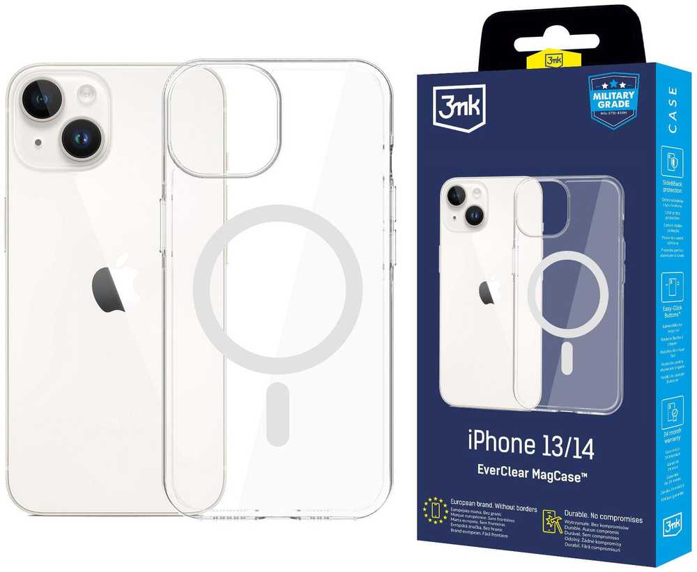 Dėklas 3MK EverClear MagCase skirtas Apple iPhone 13/14