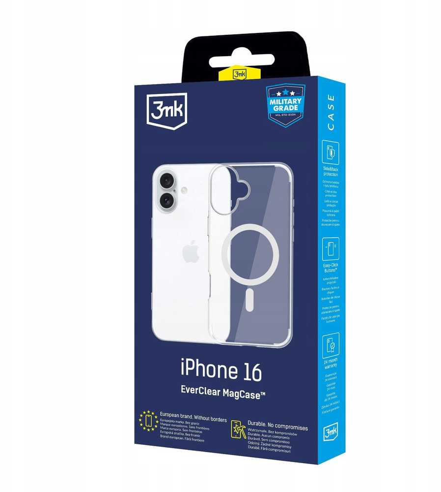 Dėklas 3MK EverClear MagCase skirtas Apple iPhone 16