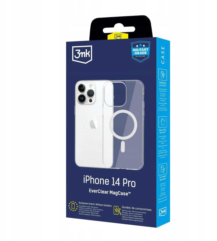 Dėklas 3MK EverClear MagCase skirtas Apple iPhone 14 Pro