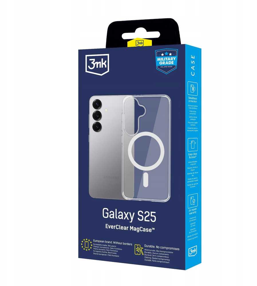 Dėklas 3MK EverClear MagCase skirtas Samsung Galaxy S25