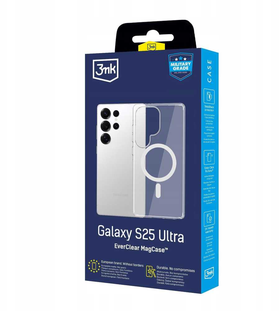Dėklas 3MK EverClear MagCase skirtas Samsung Galaxy S25 Ultra