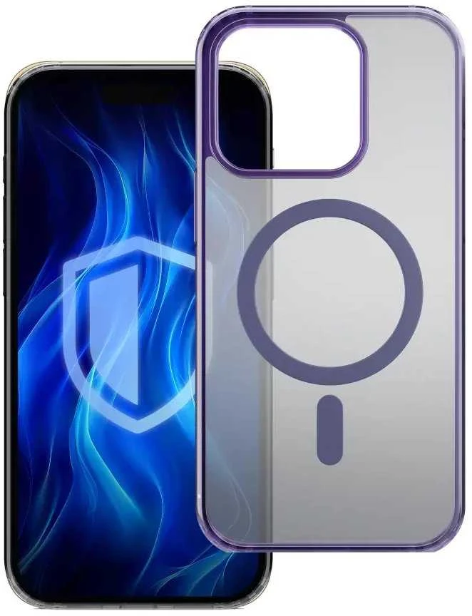 Dėklas 3MK Frosty MagCase skirtas Apple iPhone 17 Pro violetinės spalvos