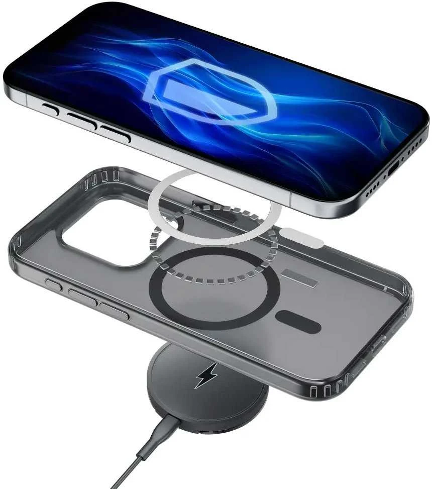 Dėklas 3mk Frosty MagCase Apple iPhone 17 Pro Max juodas
