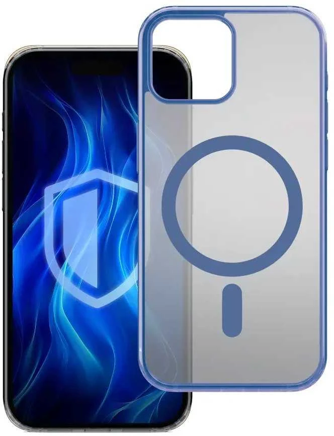 Dėklas 3MK Frosty MagCase skirtas Apple iPhone 17 mėlynos spalvos