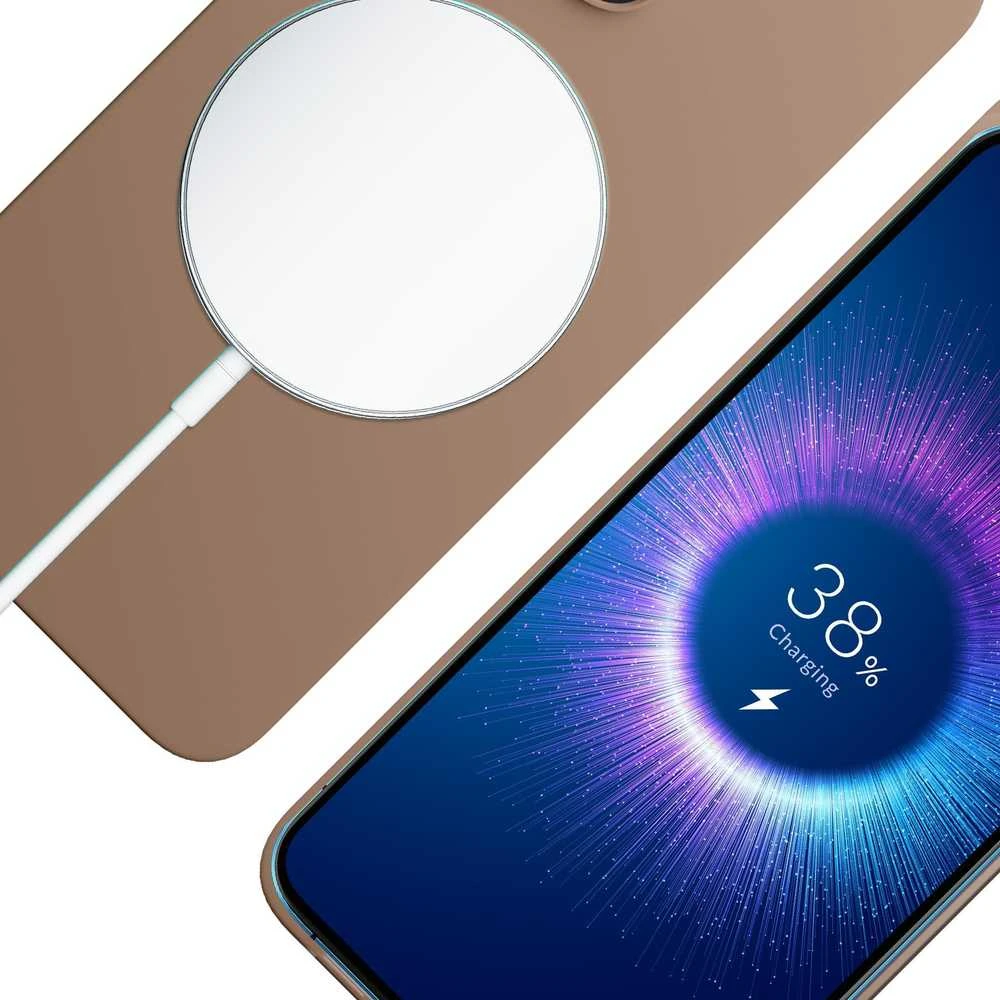 3MK Hardy MagSilicone dėklas Apple iPhone 15 Pro Max, tamsiai auksinis