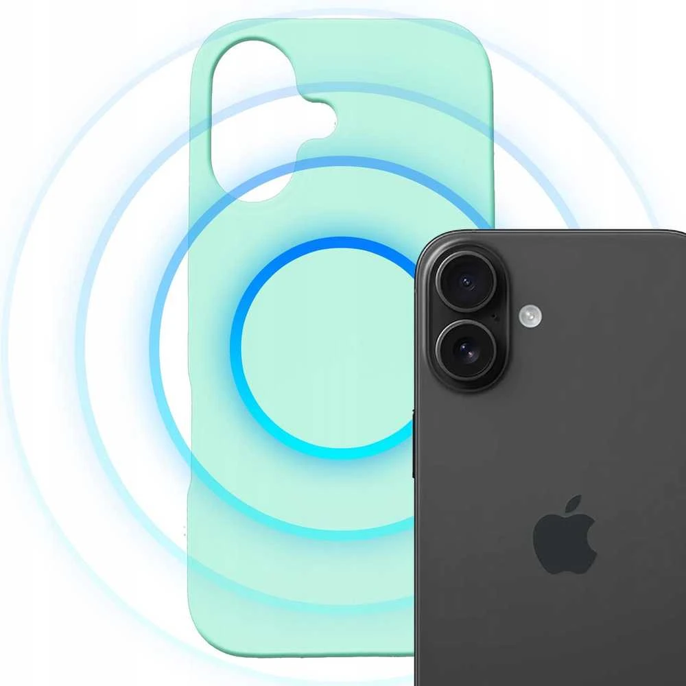 Dėklas 3MK Hardy MagSilicone do Apple iPhone 16 Plus jūros spalvos