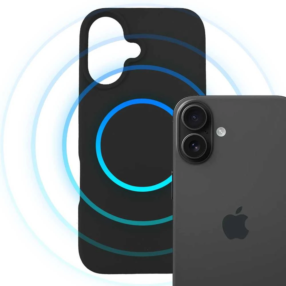 Dėklas 3MK klasės „Hardy MagSilicone“, skirtas „Apple iPhone 16 Plus“, grafito spalvos