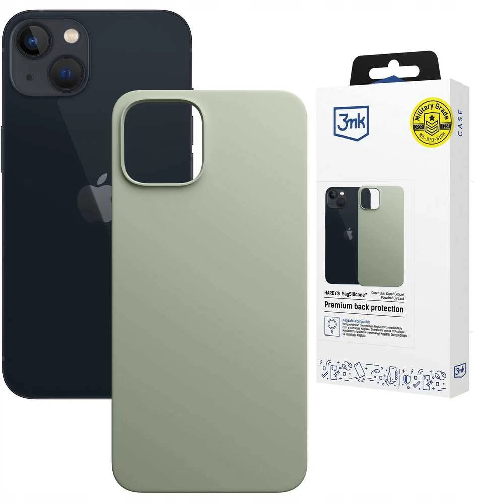 Dėklas 3MK Hardy MagSilicone do Apple iPhone 15 Plus žalia