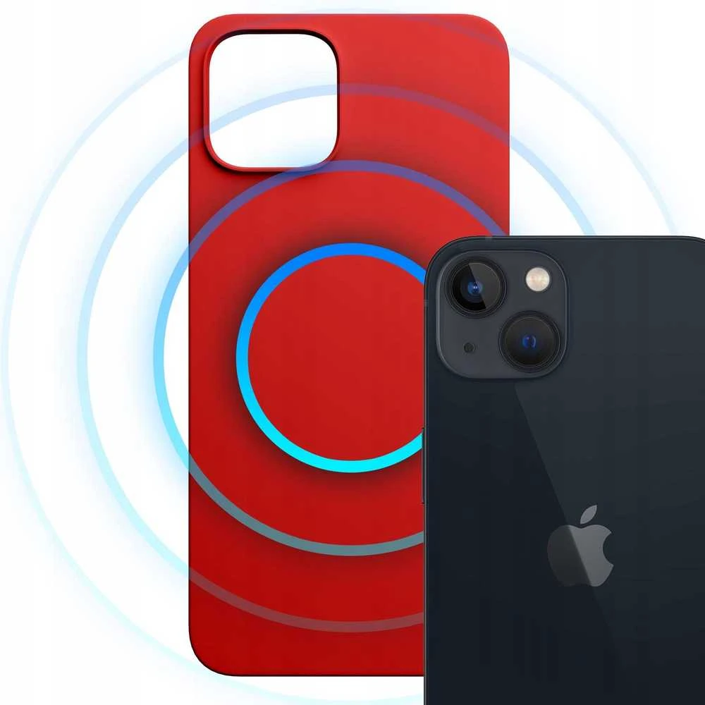 Dėklas 3MK Hardy MagSilicone do Apple iPhone 14 Plus raudona