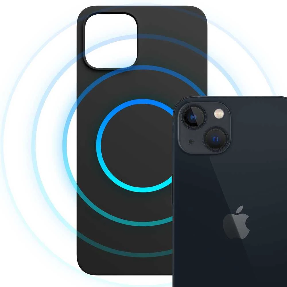 Apple iPhone 15 Plus grafito spalvos 3MK Hardy MagSilicone dėklas