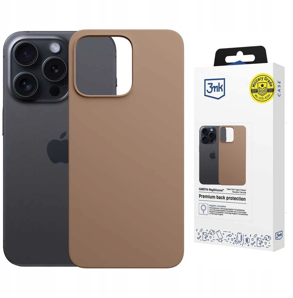 Dėklas 3MK Hardy MagSilicone skirtas Apple iPhone 14 Pro Max aukso spalvos
