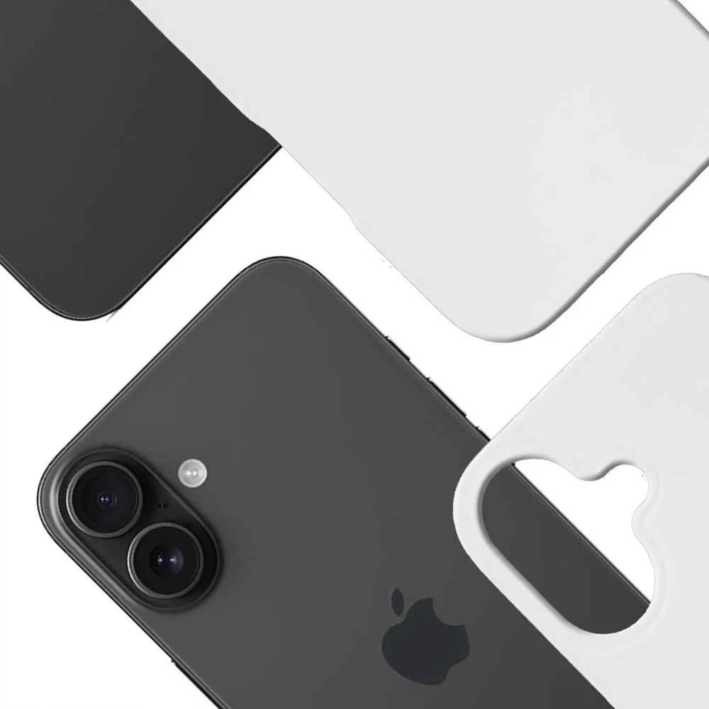 3MK Hardy MagSilicone Dėklas Apple iPhone 16 baltos spalvos
