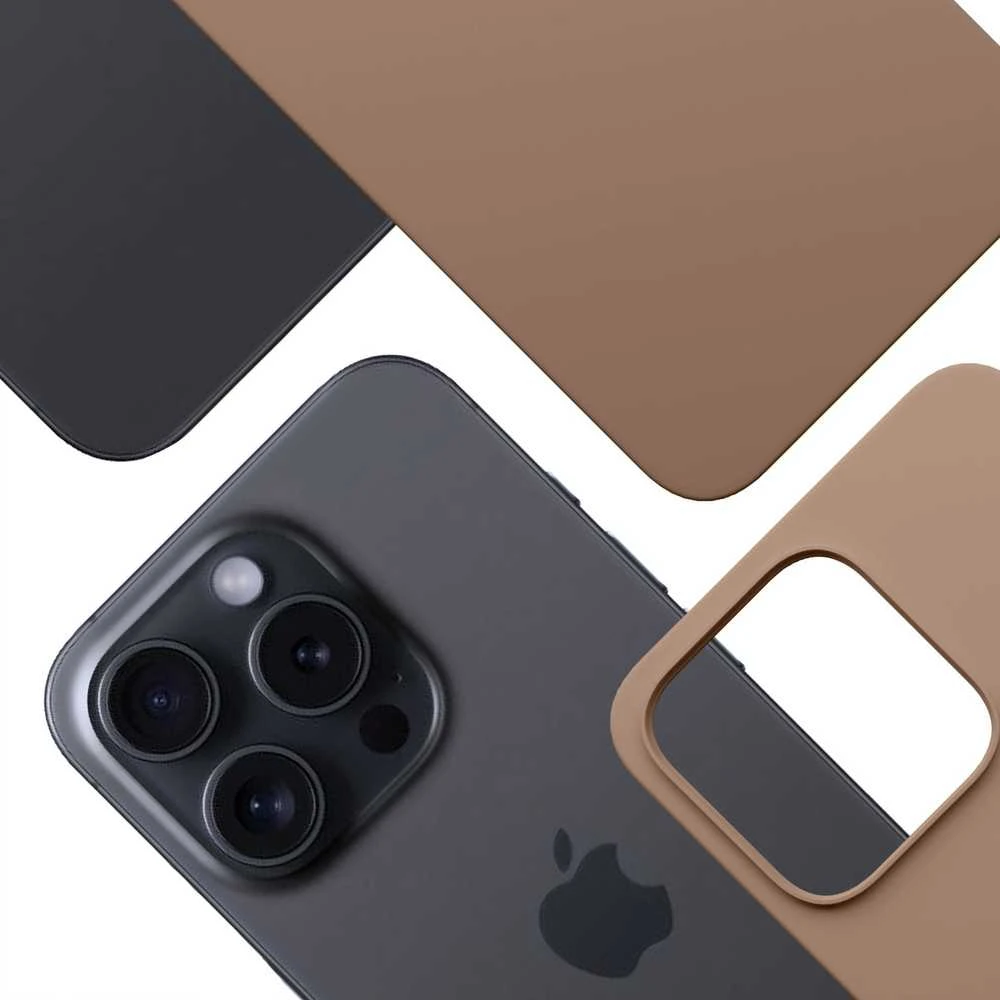 Dėklas 3MK Hardy MagSilicone skirtas Apple iPhone 15 Pro aukso spalvos
