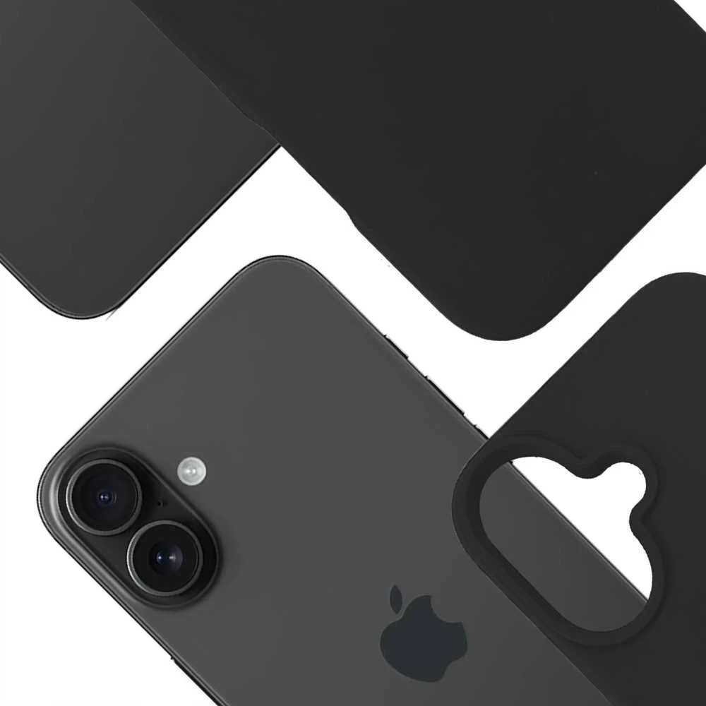 Dėklas 3MK klasės „Hardy MagSilicone“, skirtas „Apple iPhone 16 Plus“, grafito spalvos