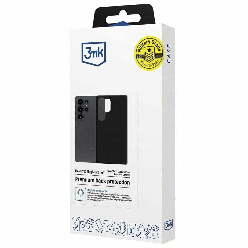 3MK Hardy MagSilicone Dėklas Samsung Galaxy S25 Ultra juodos spalvos