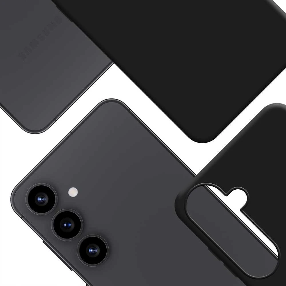 Dėklas 3MK Hardy MagSilicone skirtas Samsung Galaxy S25+ juodos spalvos